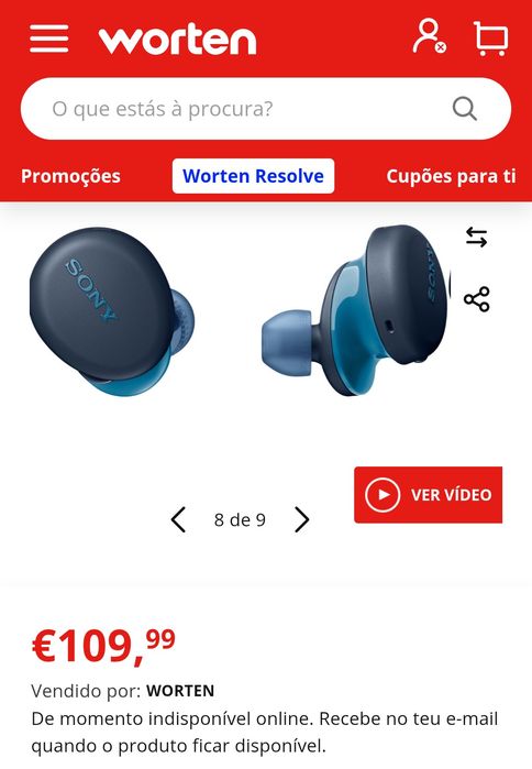 Auriculares Bluetooth True Wireless SONY WF-XB700 (In Ear  c/mic)
