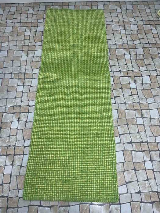 Tapetes de cozinha amarelo e verde