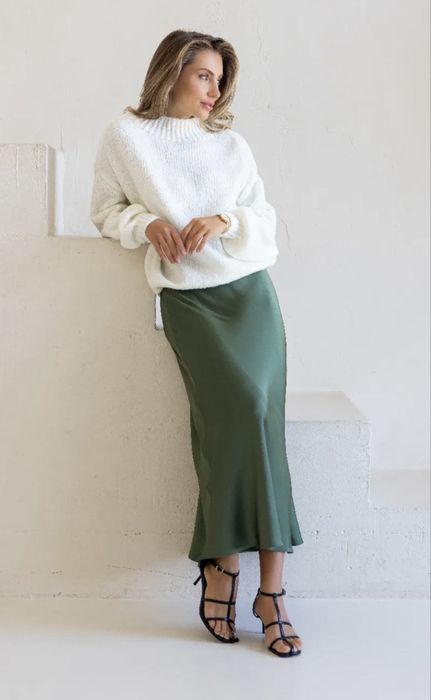 Спідниця сатинова міді. Спідниця Nuga Studio