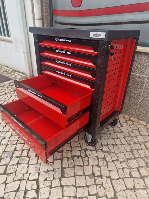 Carrinho de ferramenta de 6 gavetas 4 completas novo