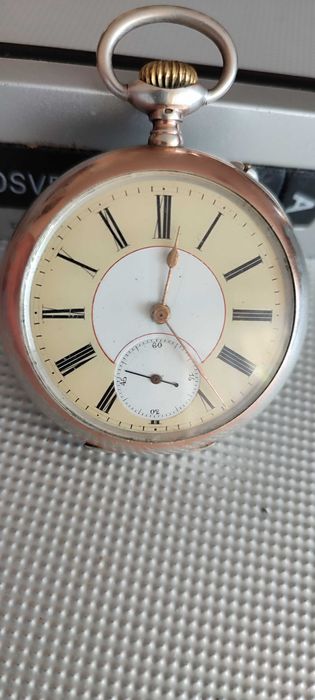 Zegarek kieszonkowy marki ankre srebrny pr 0-800 sprawny technicznie