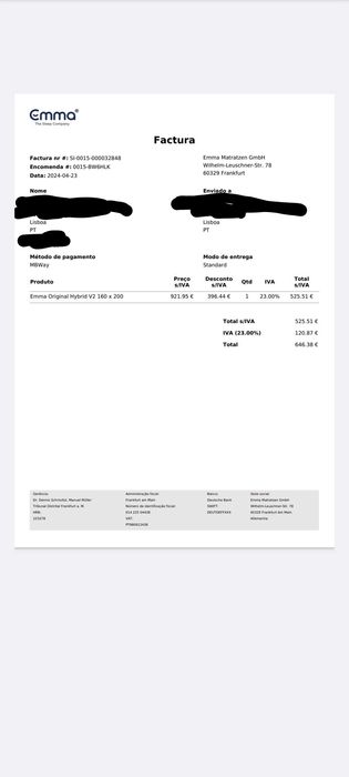 Ema Colchão Orginal 160x200 Semi-Novo