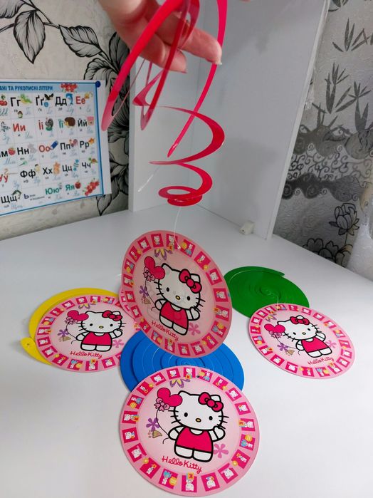 Стиль китти,Hello kitty,флажки,вымпел