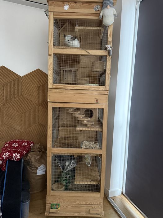 Woliera dla szynszyli - 210 cm - sosna