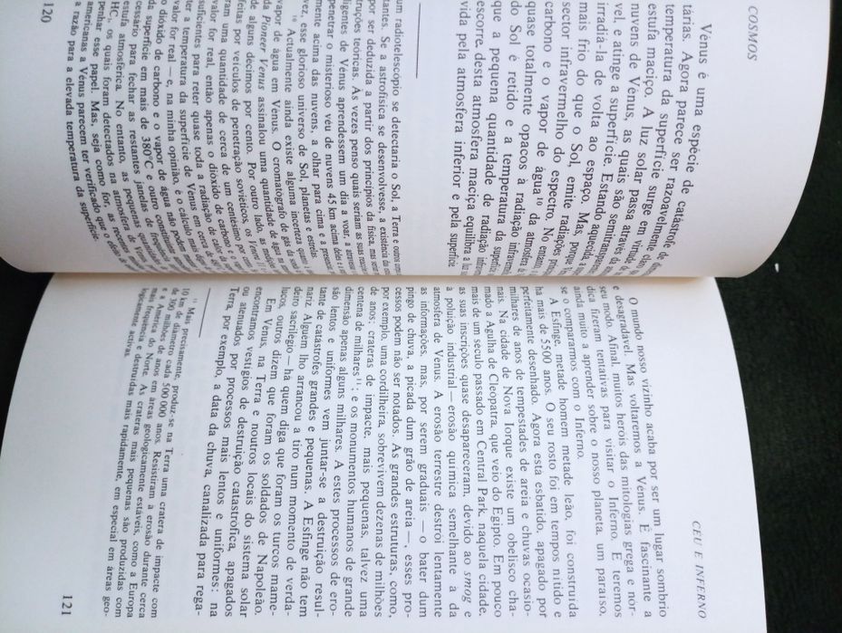 Cosmos -  Carl Sagan  - Editora Gradiva - 1984  - Como novo!!