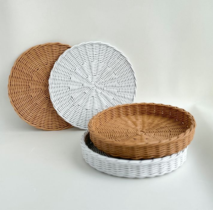 Плетений піднос, тарілка, таця, великодній піднос, плейсмат