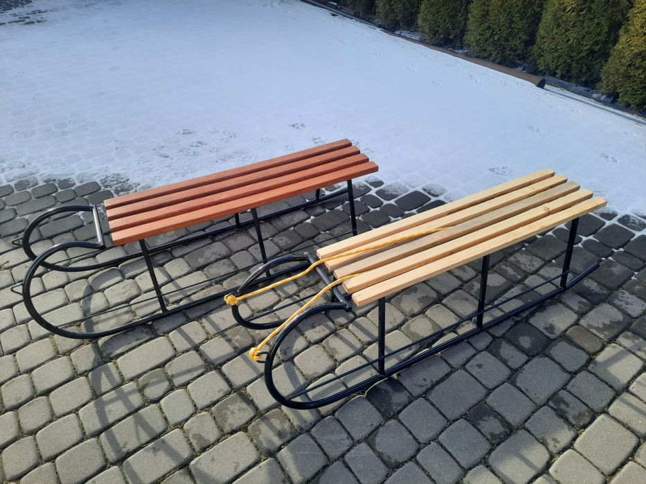 Duże masywne sanki, 2 osoby, na kulig