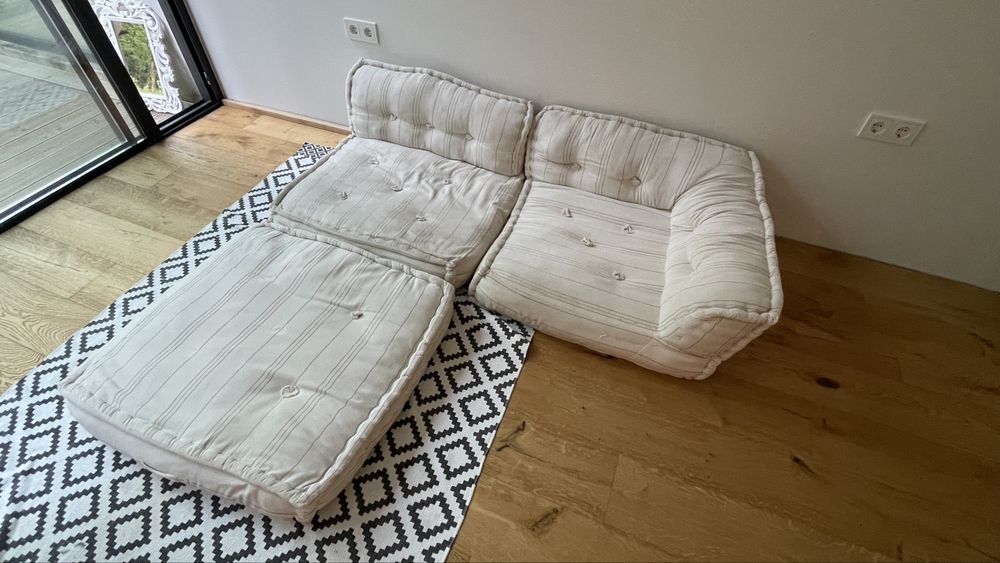 Sofá de chão 3 peças