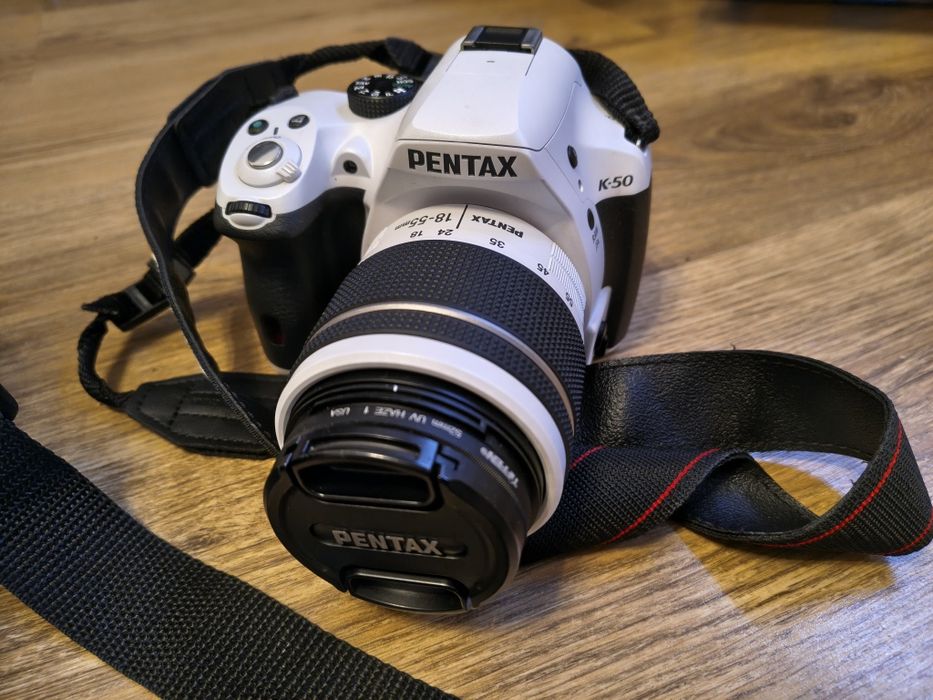 Pentax k50 aparat lustrzanka biały