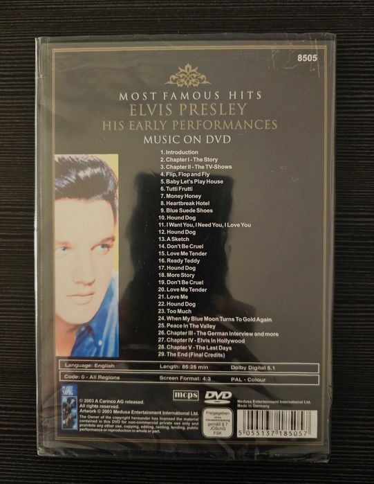 Elvis Presley His Early Performances / Most Famous Hits DVD