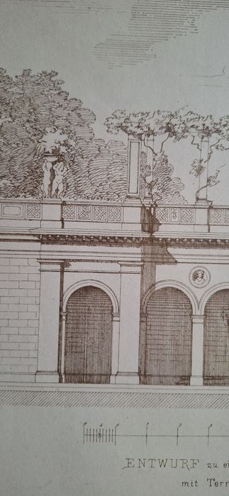 Велика архітектурна гравюра XIX століття . 60×50 см. Оформлена в раму