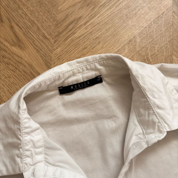 Biała damska koszula S Mohito oversize Pinterest śliczna elegancka