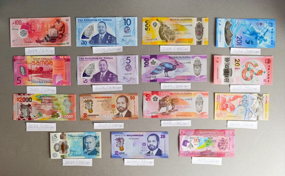 Полімерні  банкноти. 2022 - 2025