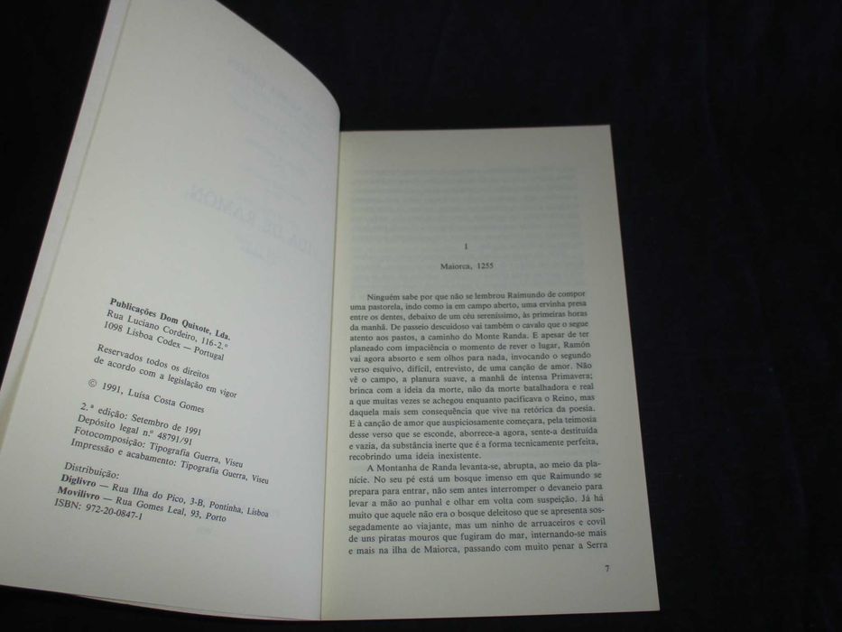 Livro Vida de Ramón Luísa Costa Gomes