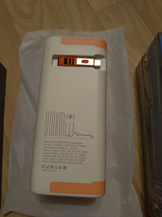 Павербанк 100W 50000mAh QOOVI 20V для Ноутбуків, Лептопів, роутерів