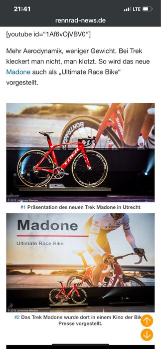 Madone slr 9 w bardzo dobrym stanie wszystkie kola diatepne