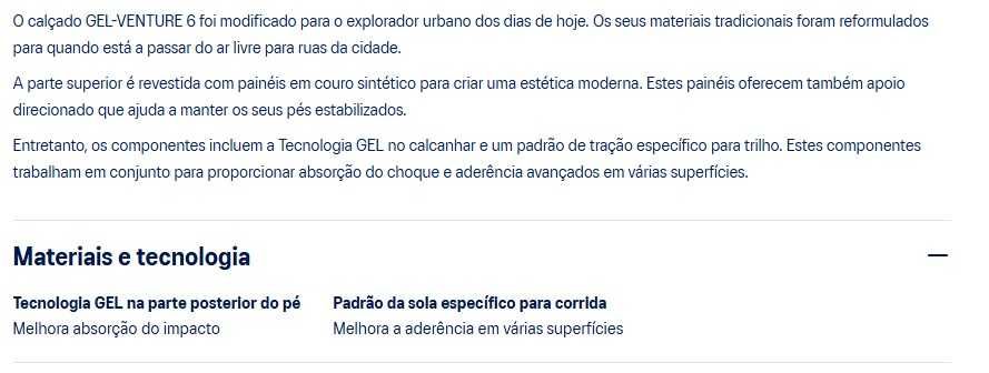 Ténics caminhada ASICS Gel Venture 6 com caixa original (42)