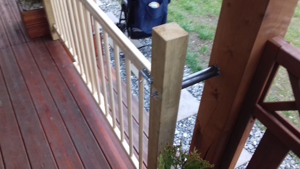 Nowa drewniana BRAMKA OCHRONNA zabezpieczająca m.in schody, regulowana