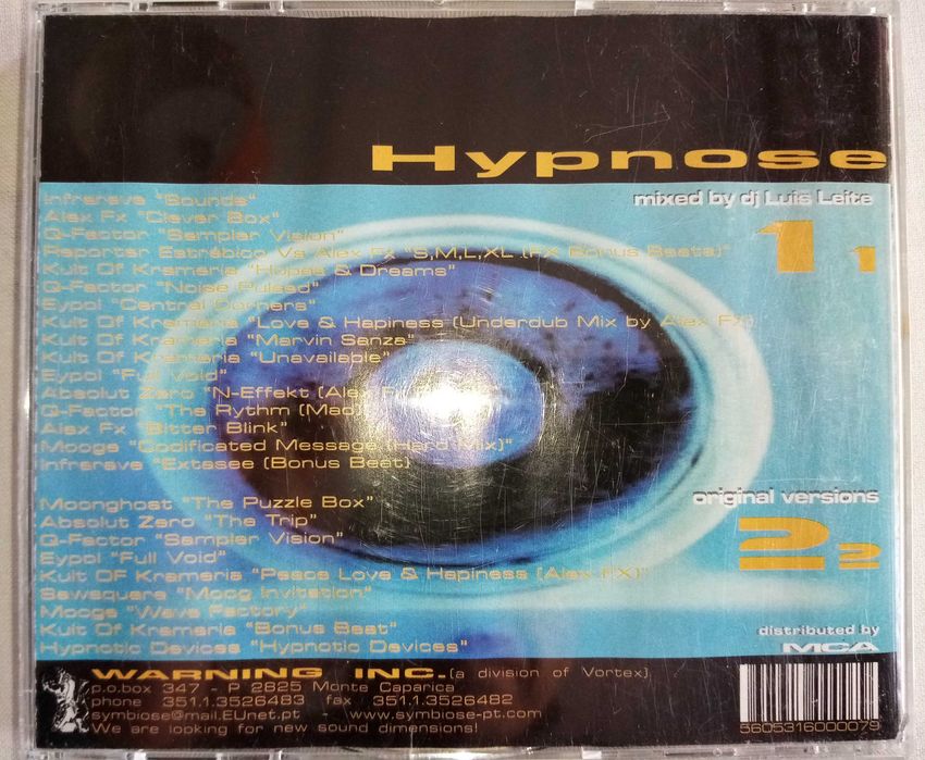 Hipnose 1998 mixed by dj Luis Leite - (2 cds)