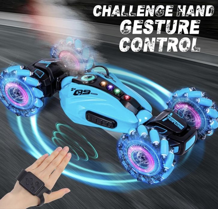 Carro Telecomandado Stunt Car 4WD Controlo por Gestos e Spray de Fumo