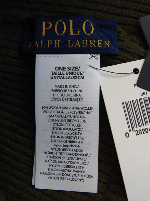 Новая шапка POLO Ralph Lauren 100%оригинал шерсть унисекс США хаки