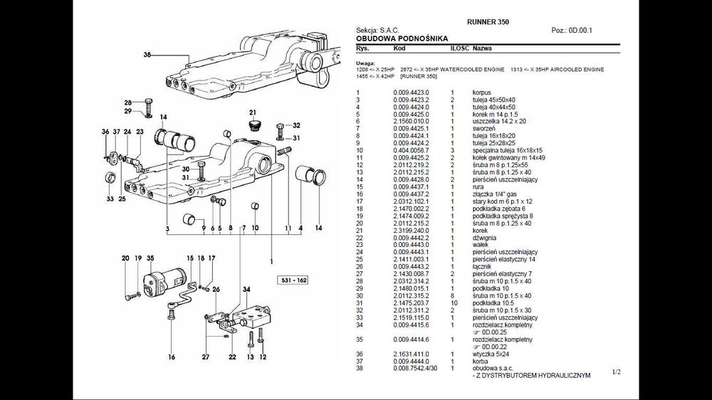 LAMBORGHINI RUNNER 350 profesjonalny katalog części PO POLSKU