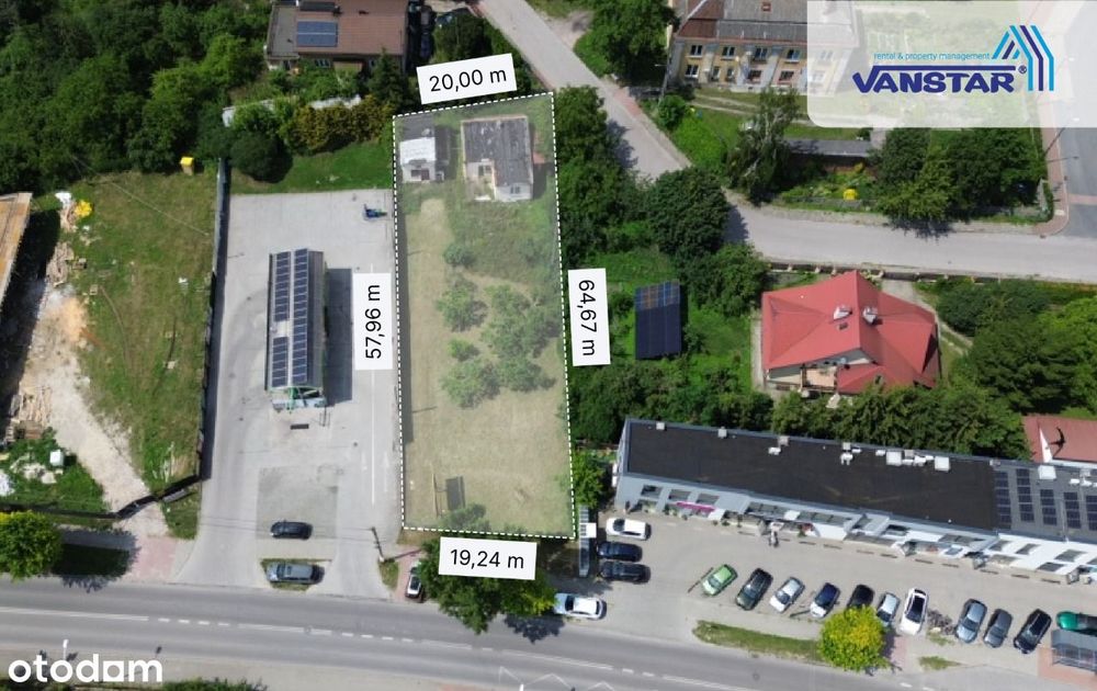 Działka inwestycyjna 1204 m² MPZP – Jędrzejów ul. Przemysłowa