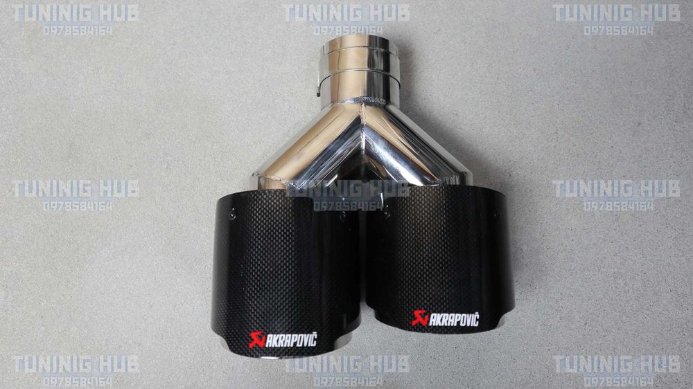 насадки на вихлопні труби Akrapovic глушник карбон BMW Audi Mercedes