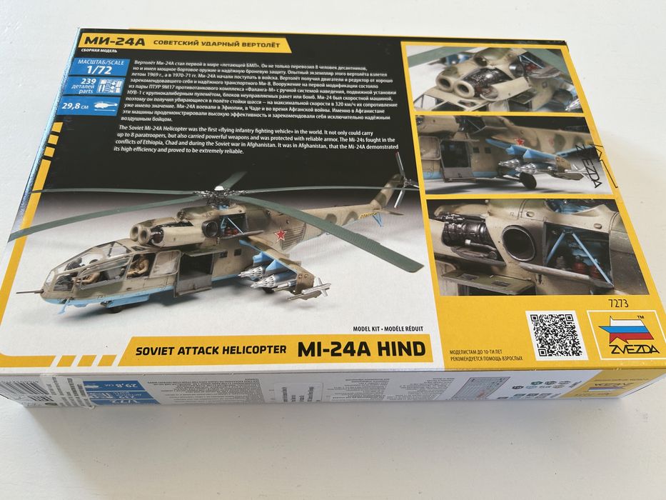 Helikopter Mi-24A Hind model do sklejenia Zvezda 7273
