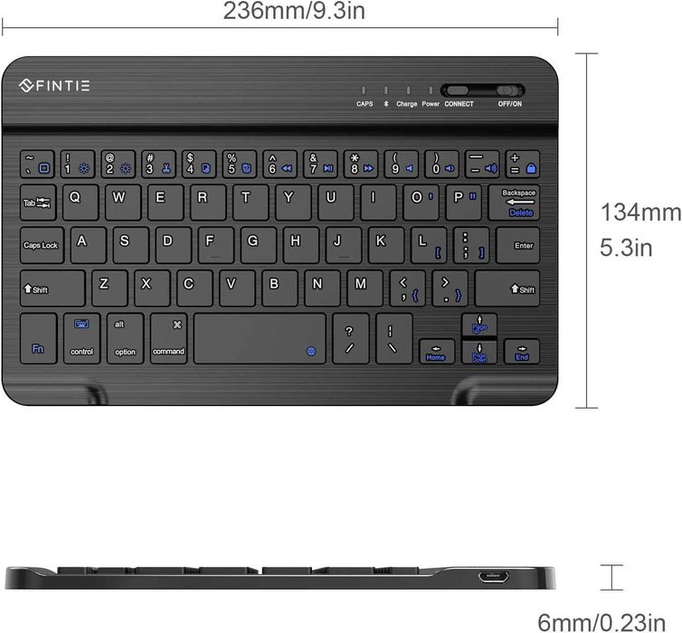 Fintie bezprzewodowa klawiatura bluetooth Macbook PC TV iPad slim mała
