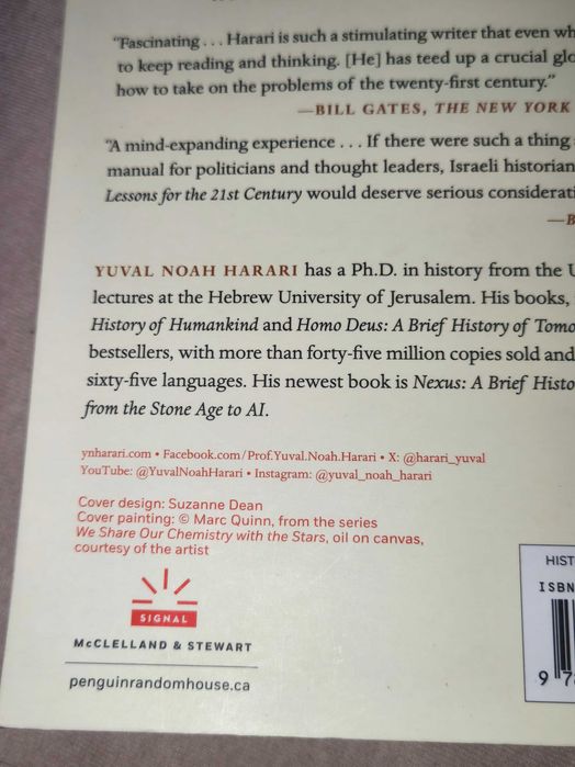 Livro 21 Lessons for the 21st Century" (21 Lições para o Século XXI)