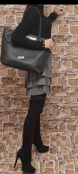 Spódnico-spodenki w kolorze szarym i czarnym Marki by o la la