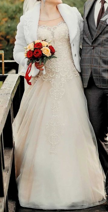 Весільна сукня болеро чохол кільця у подарунок, свадебное платье