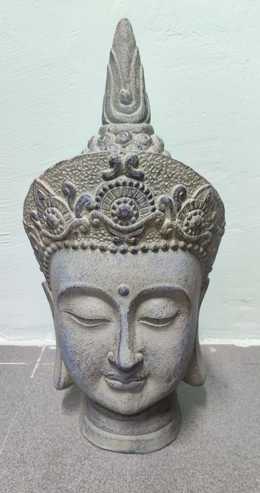 Escultura Estatueta Buda Buddha em pó de mármore patina