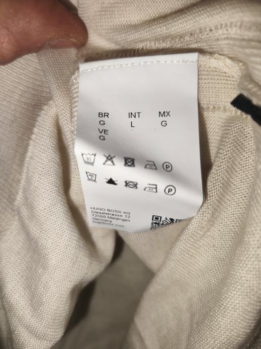 Boss finest Italian yarn гольф светр 100% шерсть