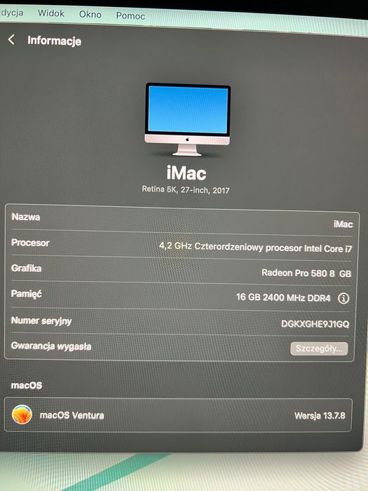 iMac Retina 5k 27” 2017