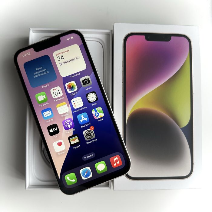 Iphone 14 128gb Biały - SPRAWNY 100% - TANIO