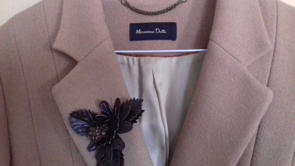 Massimo Dutti sobretudo 100% lã beige 40