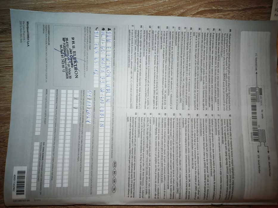 Lodówka Whirlpool no Frost niesprawna