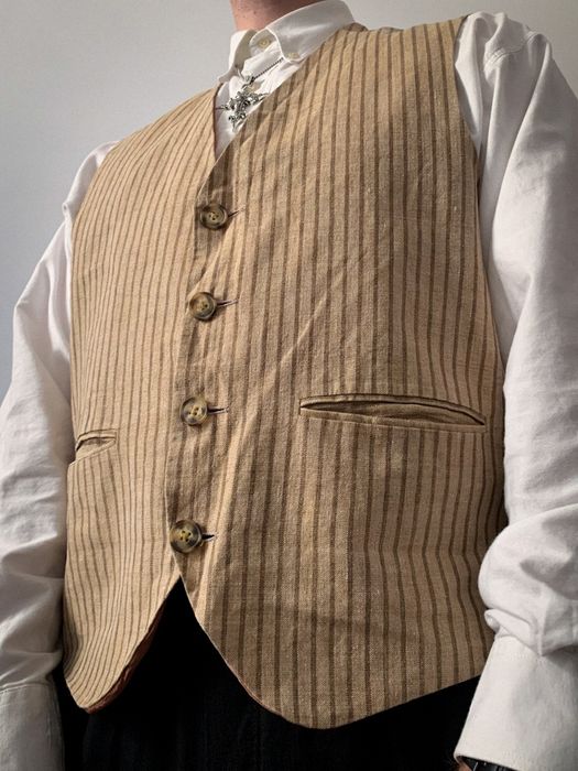 Kamizelka męska w paski na wesele klasyczna man vintage unikatowa