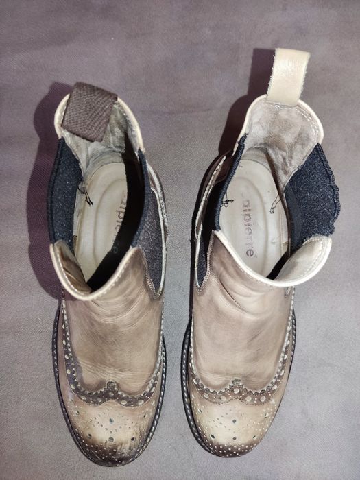 Кожаные сапоги челси оксфорд