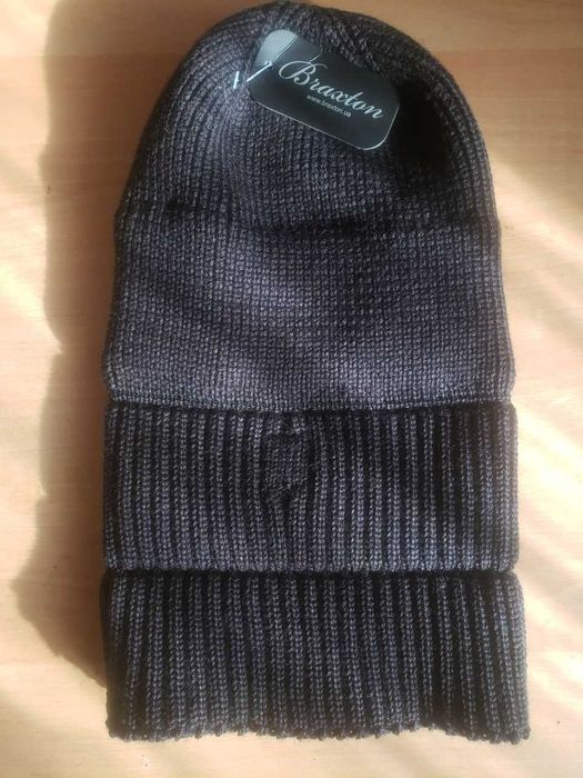 Шапка зимняя мужская. Перчатки шерстяные с начёсом.