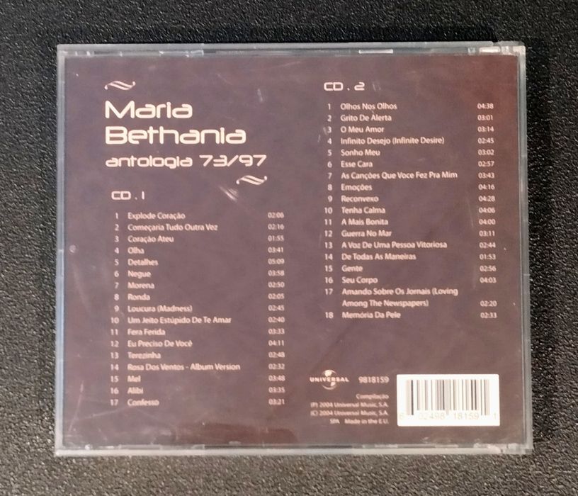 Maria Betânia - Antologia 73/97 CD duplo