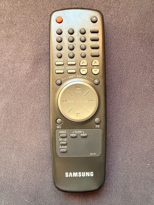 Samsung 633-262 VCR VHS Player pilot