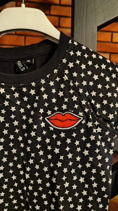 NOWA czarna bluza w gwiazdki