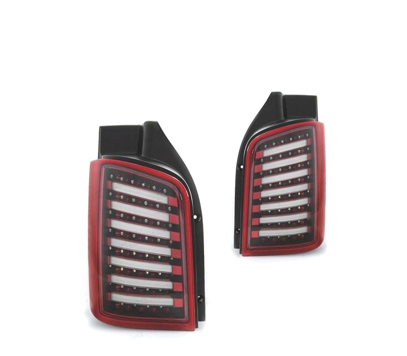 FAROLINS TRASEIROS PARA VOLKSWAGEN VW T5 1P 03-09 LED FUNDO VERMELHO