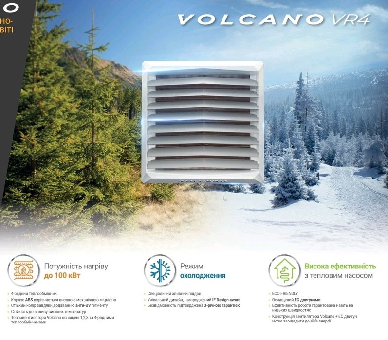 Тепловентилятор Volcano VR MINI AC/EC 3-20 кВт
