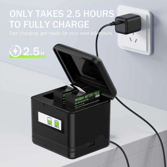 Akcesoria zamienne do baterii Adicop Insta 360 Ace Pro 2, zestaw