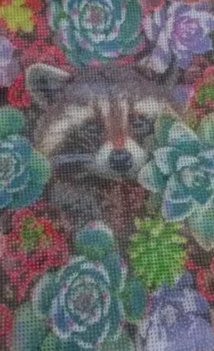 Kit completo Diamond painting Raposa com flores