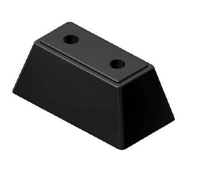 Odbój gumowy do przyczepy 17x9x7 cm - duży - 2 otwory